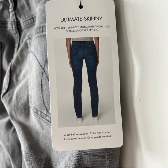 CALVIN KLEIN Ultimate Skinny Faded Gray Wash Jeans—SZ. 2 x 32 - Picture 8 of 14